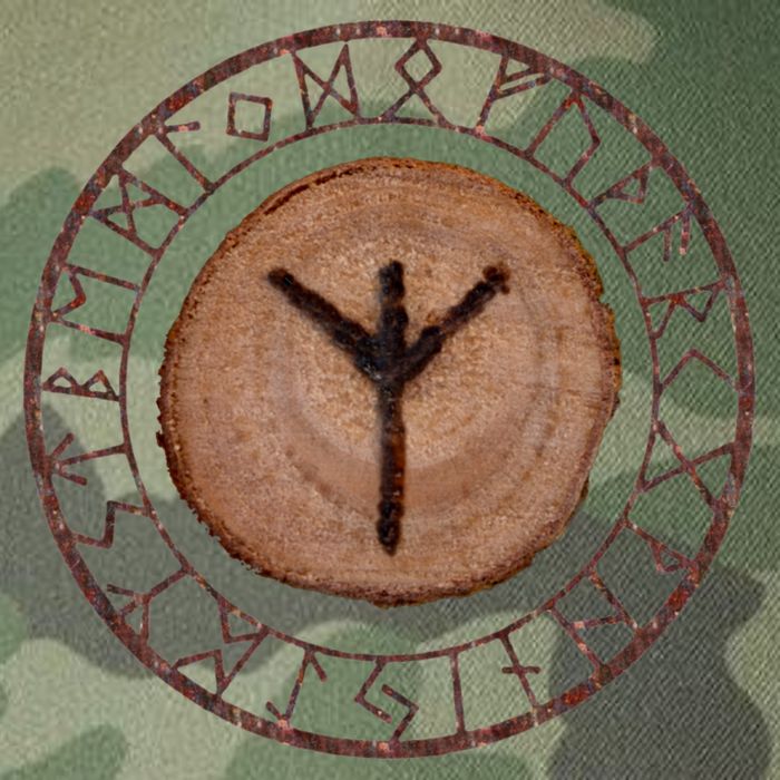 Algiz Elder Futhark Rune Legacy Tie Dye Trucker Hat