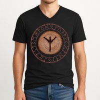 Algiz Elder Futhark Rune V-Neck T-Shirt