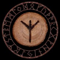 Algiz Elder Futhark Rune Drawstring Bag