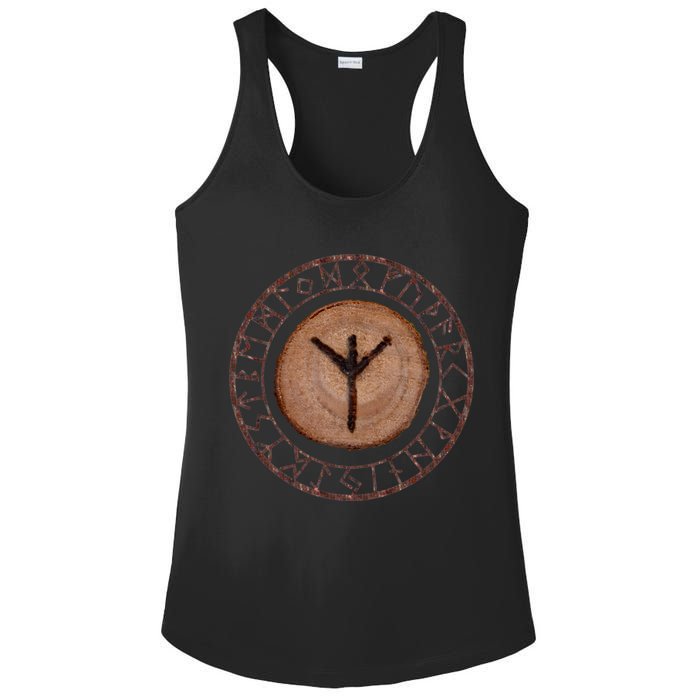 Algiz Elder Futhark Rune Ladies PosiCharge Competitor Racerback Tank