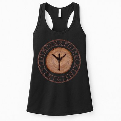 Algiz Elder Futhark Rune Womens Tank Top