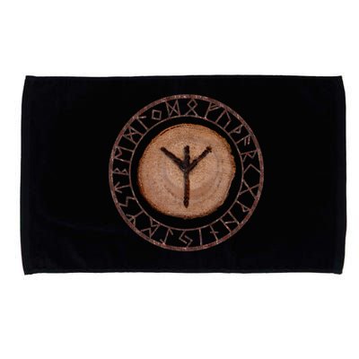 Algiz Elder Futhark Rune Microfiber Hand Towel