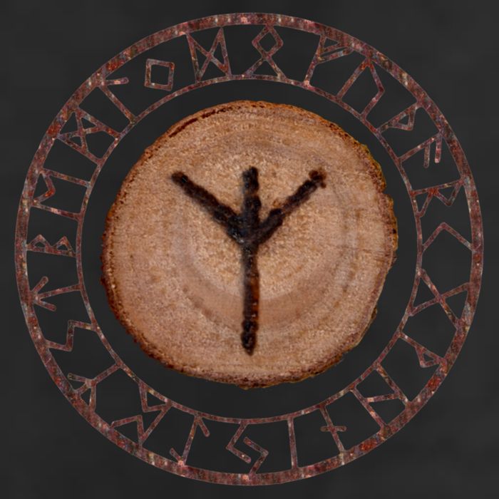 Algiz Elder Futhark Rune Microfiber Hand Towel