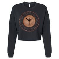 Algiz Elder Futhark Rune Cropped Pullover Crew
