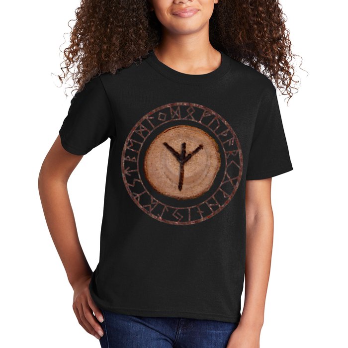 Algiz Elder Futhark Rune Kids T-Shirt
