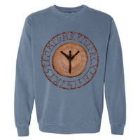 Algiz Elder Futhark Rune Garment-Dyed Sweatshirt