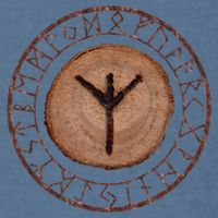 Algiz Elder Futhark Rune Garment-Dyed Sweatshirt