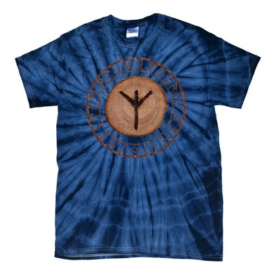 Algiz Elder Futhark Rune Tie-Dye T-Shirt