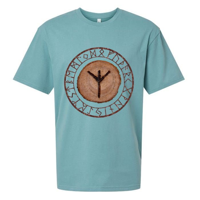Algiz Elder Futhark Rune Sueded Cloud Jersey T-Shirt
