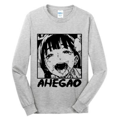 Ahegao Emoji Face Cartoon Tall Long Sleeve T-Shirt