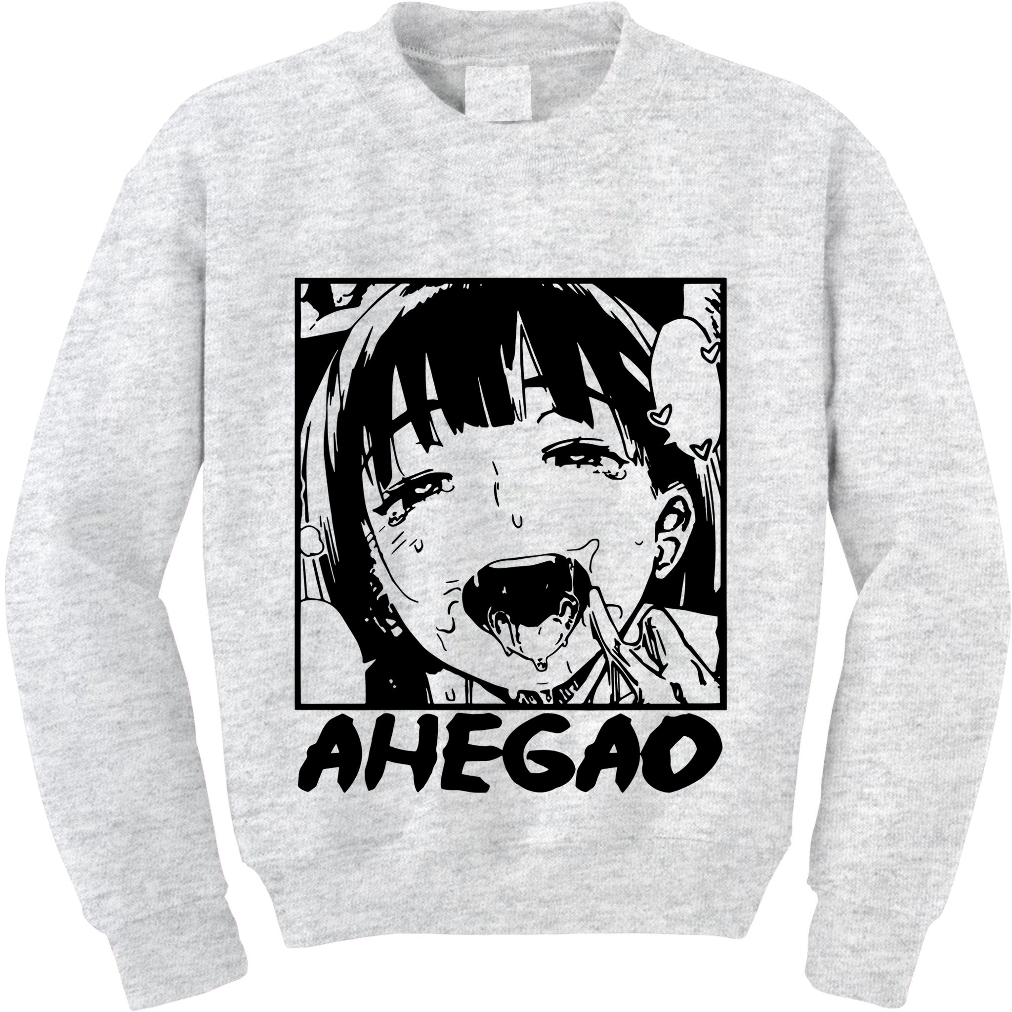 Ahegao Emoji Face Cartoon Kids Sweatshirt