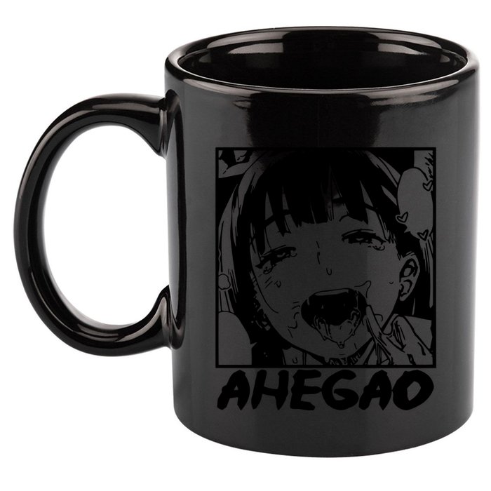 Ahegao Emoji Face Cartoon 11oz C Handle Ceramic Mug