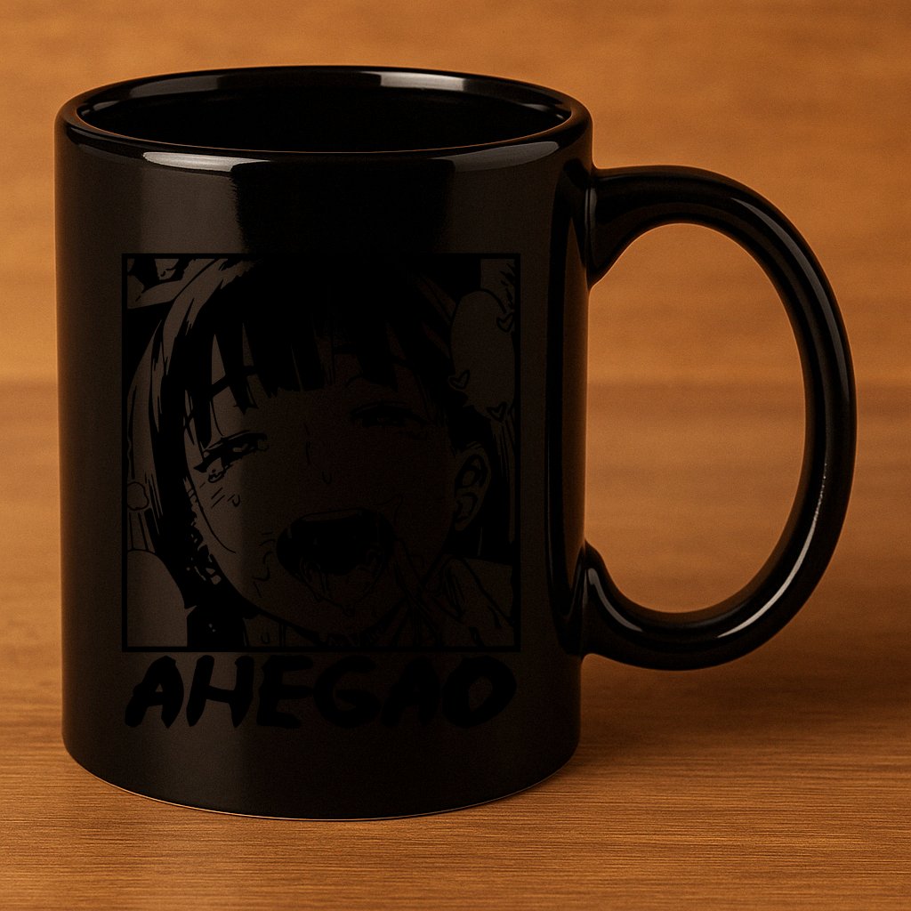 Ahegao Emoji Face Cartoon 11oz C Handle Ceramic Mug