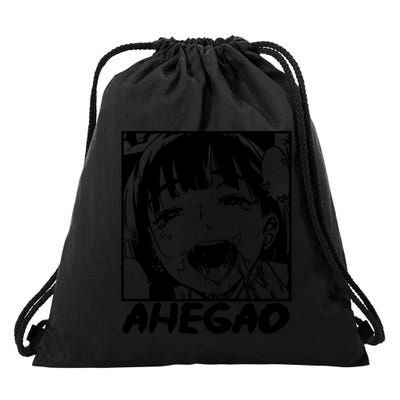 Ahegao Emoji Face Cartoon Drawstring Bag