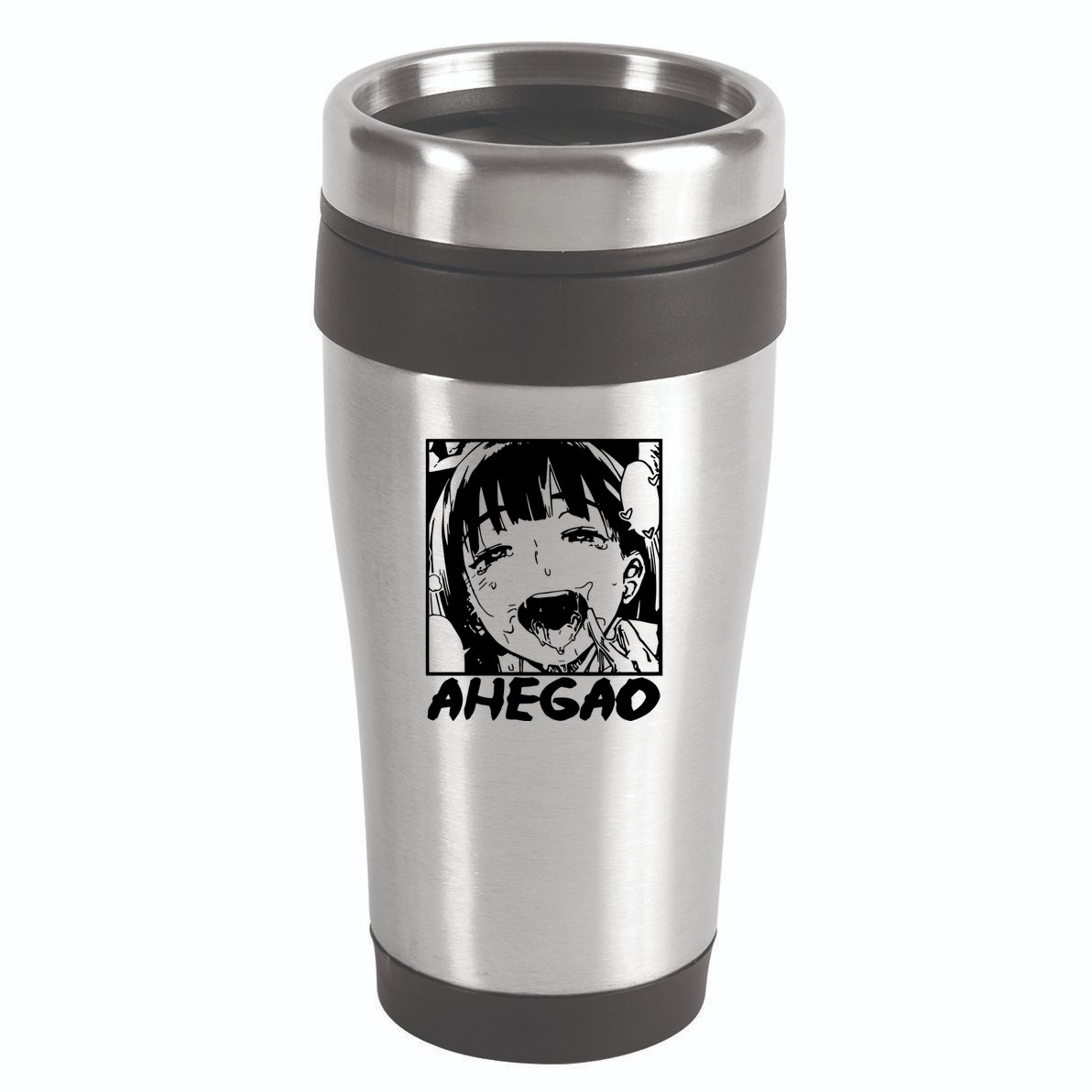 Ahegao Emoji Face Cartoon 16oz Travel Tumbler
