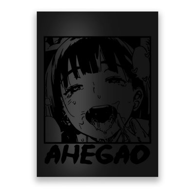 Ahegao Emoji Face Cartoon Poster