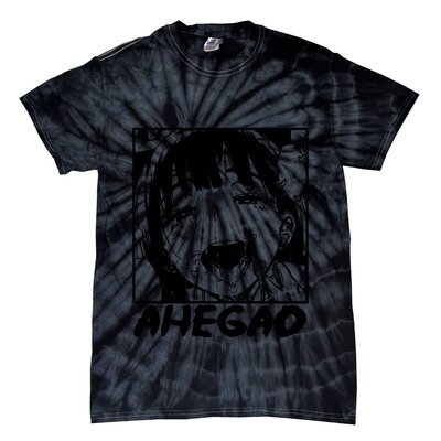 Ahegao Emoji Face Cartoon Tie-Dye T-Shirt