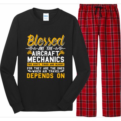 Aircraft Engineer Funny Gift Plane Mechanic Technician Meaningful Gift Long Sleeve Pajama Set