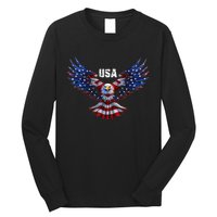 American Eagle Flag USA 4th Of July Long Sleeve Shirt