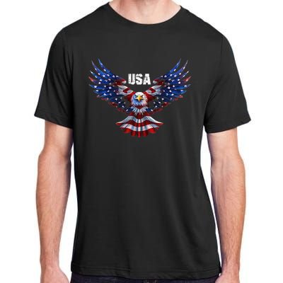 American Eagle Flag USA 4th Of July Adult ChromaSoft Performance T-Shirt