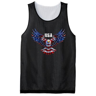 American Eagle Flag USA 4th Of July Mesh Reversible Basketball Jersey Tank