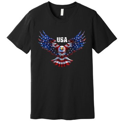 American Eagle Flag USA 4th Of July Premium T-Shirt