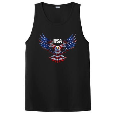 American Eagle Flag USA 4th Of July PosiCharge Competitor Tank