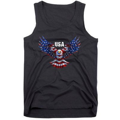 American Eagle Flag USA 4th Of July Tank Top