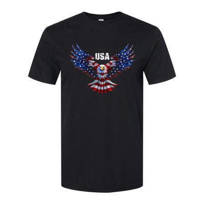 American Eagle Flag USA 4th Of July Softstyle CVC T-Shirt