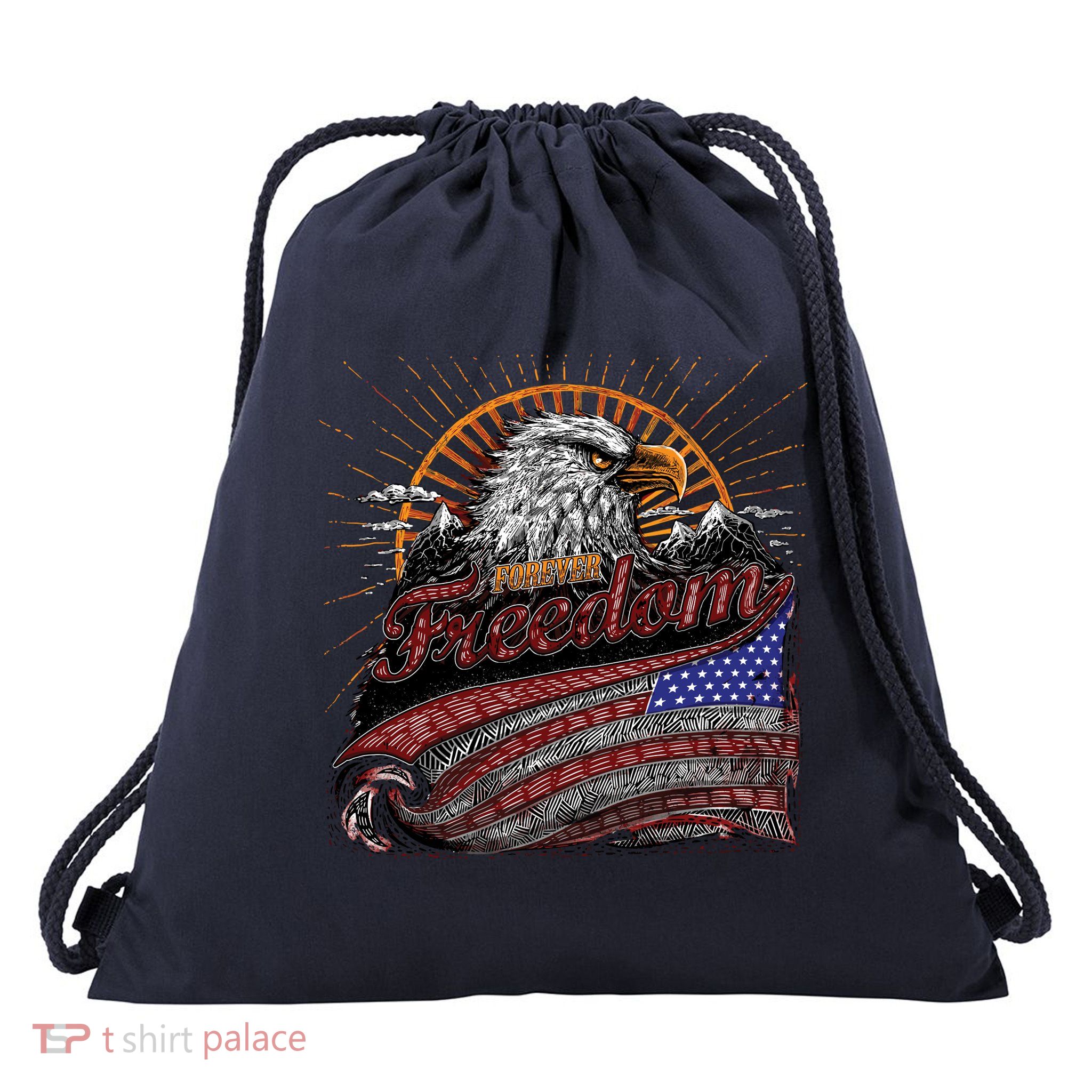 American Eagle Forever Freedom USA Drawstring Bag