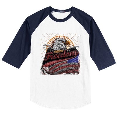 American Eagle Forever Freedom USA Baseball Sleeve Shirt