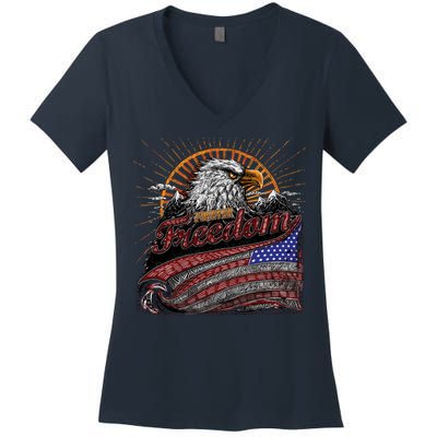 American Eagle Forever Freedom USA Women's V-Neck T-Shirt