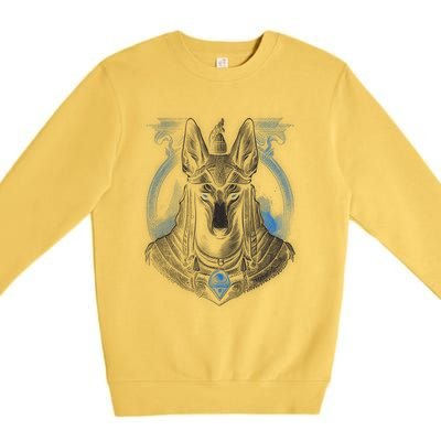 Anubis Egyptian God Realistic Premium Crewneck Sweatshirt