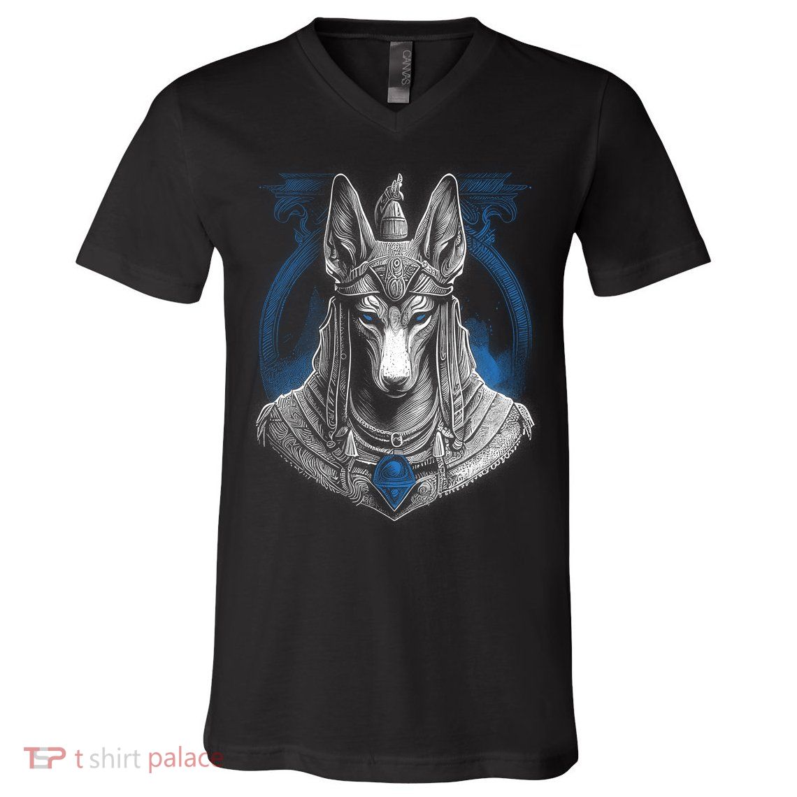 Anubis Egyptian God Realistic V-Neck T-Shirt