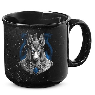 Anubis Egyptian God Realistic 15oz Campfire Ceramic Mug