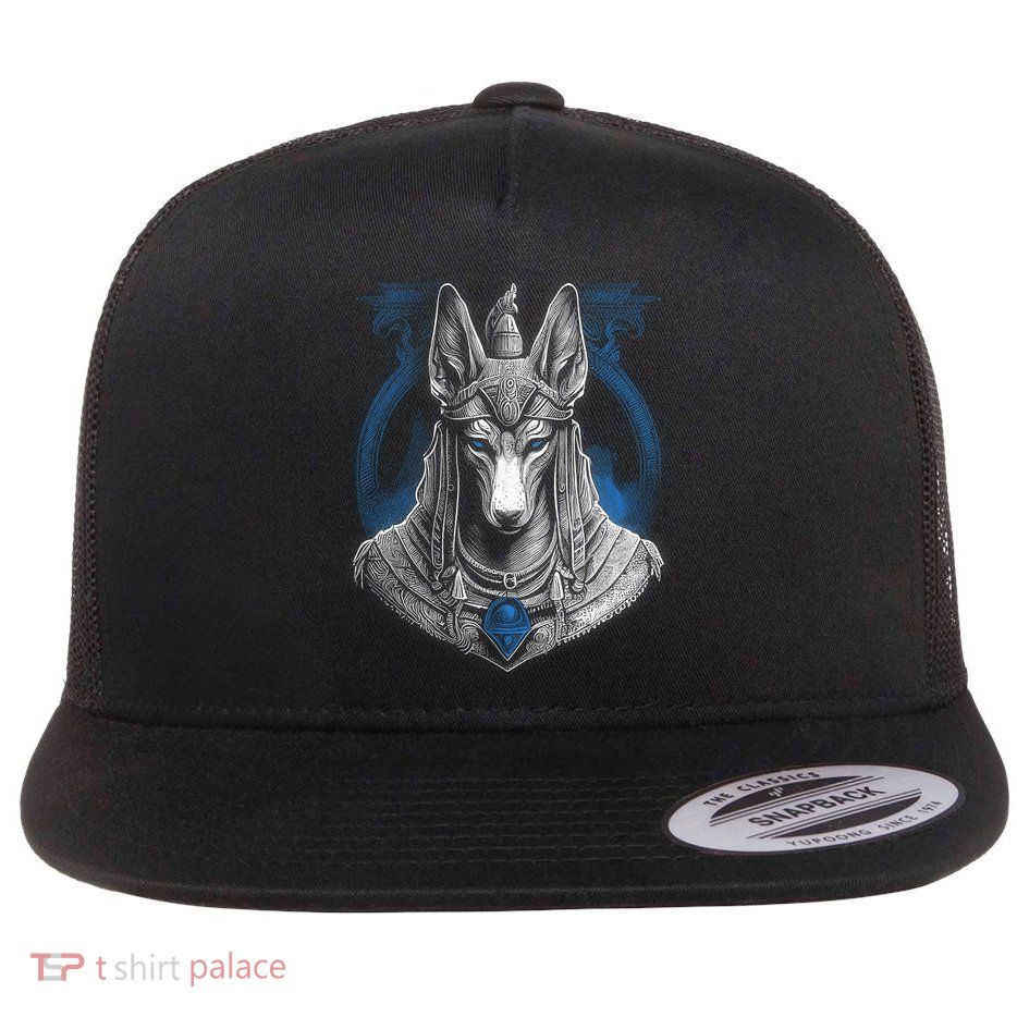 Anubis Egyptian God Realistic Flatbill Hat