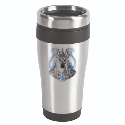 Anubis Egyptian God Realistic 16oz Travel Tumbler