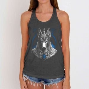 Anubis Egyptian God Realistic Women's Knotted Racerback Tank