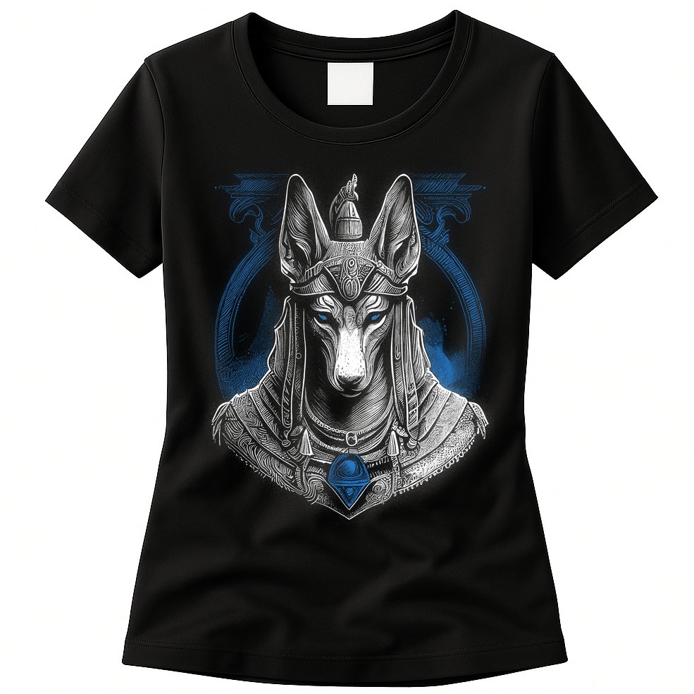 Anubis Egyptian God Realistic Womens T-Shirt