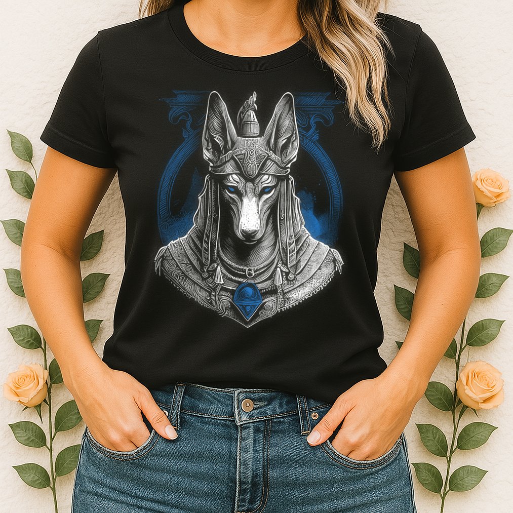 Anubis Egyptian God Realistic Womens T-Shirt