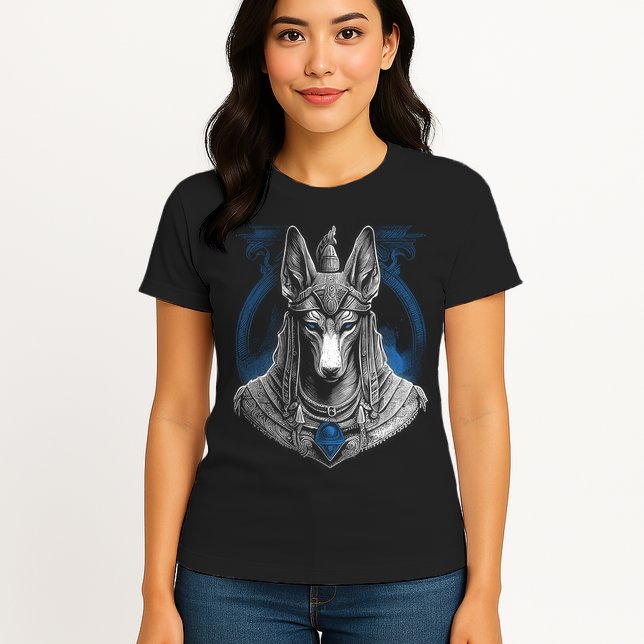 Anubis Egyptian God Realistic Womens T-Shirt