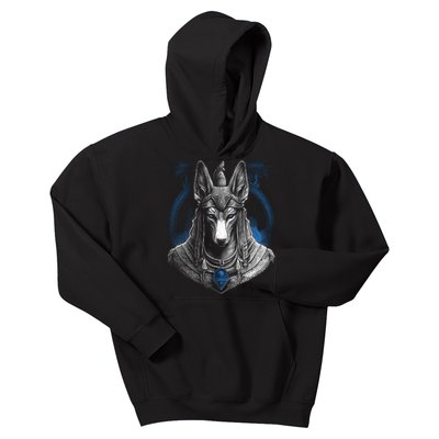 Anubis Egyptian God Realistic Kids Hoodie