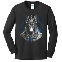 Anubis Egyptian God Realistic Kids Long Sleeve Shirt