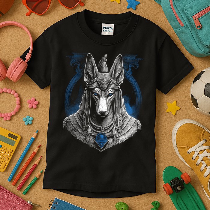Anubis Egyptian God Realistic Kids T-Shirt