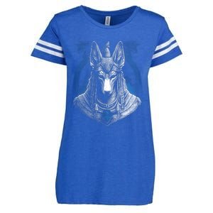 Anubis Egyptian God Realistic Enza Ladies Jersey Football T-Shirt