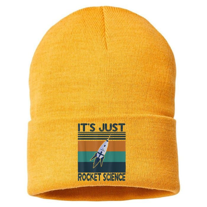 Aerospace Engineering Gifts It's Just Rocket Science Space Sustainable Knit Beanie
