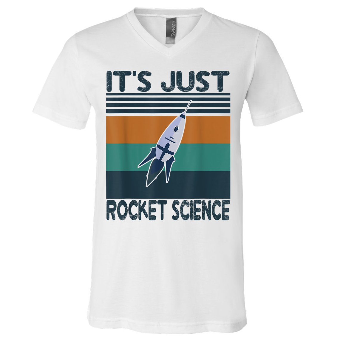 Aerospace Engineering Gifts It's Just Rocket Science Space V-Neck T-Shirt