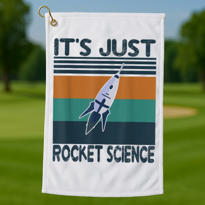 Aerospace Engineering Gifts It's Just Rocket Science Space Golf Towel