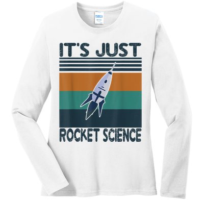 Aerospace Engineering Gifts It's Just Rocket Science Space Ladies Long Sleeve Shirt