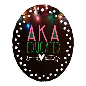 Aka Educator Gifts Sorority Little Big Funny Saying Ceramic Oval Ornament